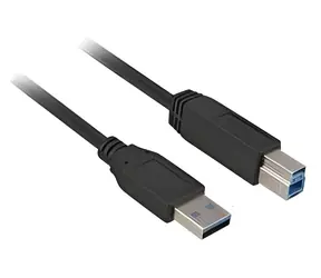 Sharkoon USB-A (M) - USB-B (M) 5 m černá / Kabel USB / USB 3.2 Gen 1 / 5 Gbps