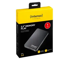 Intenso Memory Play 1TB černá / Externí disk / 2.5" / USB 3.0 / R: 85 MB/s / W: 75 MB/s