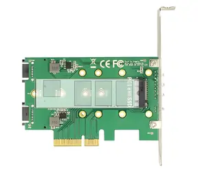 DeLock PCIe karta 3x M.2 / Řadič M.2 / PCIe x4 / SATA + PCIe / nízký profil