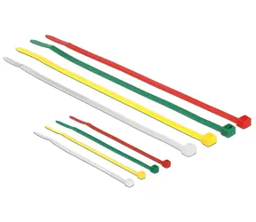 Delock Stahovací pásky barevné / Nylon / 200 ks