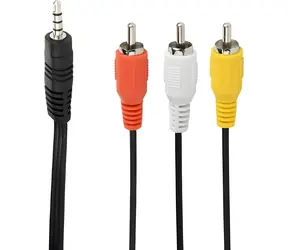 Gembird Jack 3.5mm 4-pin - 3x RCA černý / AV kabel / 2 m