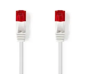 Nedis bílý / Plochý patch kabel / Cat6 U/UTP / 0,5 m / PVC / Snagless