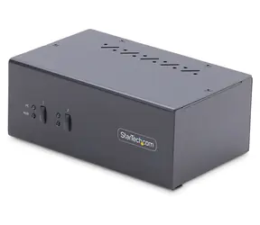 StarTech P2DD46A2 černá / KVM přepínač / 2× PC / Dual-head / DisplayPort / 4K / USB