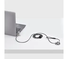 StarTech Univerzální kabelový zámek pro notebook černá/stříbrná / Zámek pro notebook / 2 m / ocel