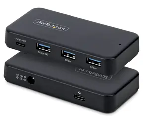 StarTech 311UE-USB-HUB černá / Rozbočovač / USB-C + 3x USB-A / napájecí adaptér