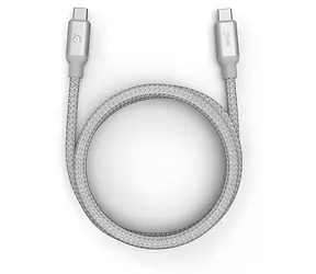 Adam Elements CASA C100+ stříbrná / Kabel USB-C na USB-C / 100W / USB 3.1 Gen 2 / 10 Gbit/s / 1 m