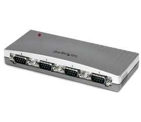 StarTech USB adaptér na 4x sériový port stříbrná / RS-232 / FTDI chipset / Plast