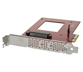StarTech U.2 SFF-8639 červená / Adaptér / PCIe / pro 2.5" SSD