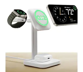 ESR Watch 3v1 bílá / Bezdrátová nabíječka / Qi2 / pro telefon, hodinky a sluchátka