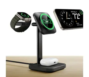 ESR Watch 3v1 černá / Bezdrátová nabíječka / Qi2 / pro telefon, hodinky a sluchátka