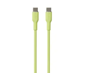 Puro Soft Silicone Cable světle zelená / Datový kabel / USB-C - USB-C / 1,5 m