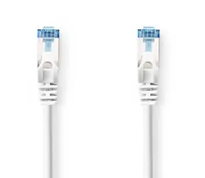 Nedis bílá / Síťový patch kabel / CAT6a S/FTP / RJ45 – RJ45 / 10 m / LSZH