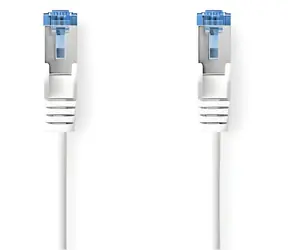 Nedis SFTP CAT6a bílá / Patch kabel / RJ45-RJ45 / 1 m / Snagless / LSZH