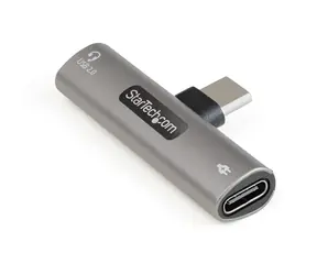 StarTech USB-C audio a nabíjecí adaptér stříbrná / Redukce / 2x USB 2.0