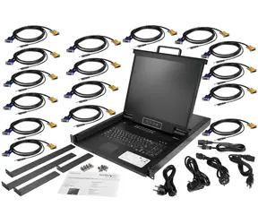 StarTech KVM konzole 16 portů 19" LCD / KVM switch / VGA / USB-PS/2 / 1U rack 19"