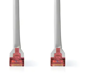 Nedis CAT6 šedá / Patch kabel / RJ45 - RJ45 / S/FTP / 20 m / 1000 Mbit/s