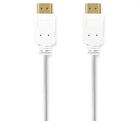 Nedis HDMI kabel s Ethernetem 2 m bílá / Kabel HDMI / 4K 60 Hz / ARC / 18 Gbps