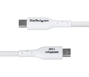 StarTech USB-A na USB-C bílá / Kabel / USB 2.0 / rychlonabíjení / 3 m
