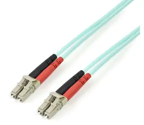 StarTech OM4 LC/LC 3 m tyrkysová / Optický patch kabel / multimode 50/125 / 100 Gb/s