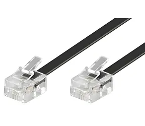 Goobay černá / Telefonní kabel / RJ11 6/4 / 6 m