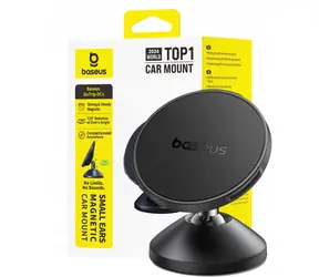 Baseus GoTrip DC1 černá / Držák telefonu do auta / MagSafe / palubní deska a čelní sklo