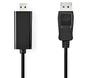 Nedis DisplayPort - HDMI černá / Kabel / 1080p / poniklované / 1 m