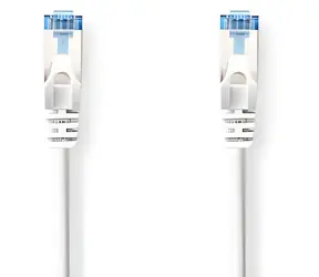 Nedis CAT6a S/FTP bílá / Patch kabel / RJ45-RJ45 / Snagless / 0,25 m / LSZH