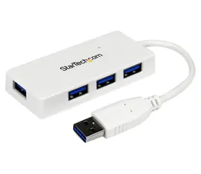 StarTech USB hub 4 porty bílá / 4x USB-A / 5 Gb/s