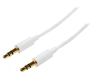 StarTech Slim Audio Jack 3.5mm bílý / Kabel / Jack 3.5mm - Jack 3.5mm / 2 m