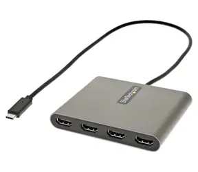 StarTech USB-C na 4x HDMI šedá / Adaptér / 4x HDMI výstup / 1920 x 1080 px / USB Type-C