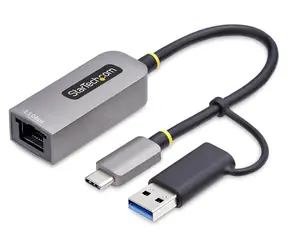StarTech adaptér USB-C na Ethernet šedá (U2GA-USB-C-ETHERNET) / Síťový adaptér / 5 Gbps / USB-A redukce / 15 cm