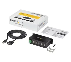 StarTech 7 Port Rugged černá / USB hub / USB 2.0 / kovové provedení