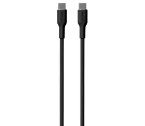 Puro Soft černá / Datový kabel USB-C na USB-C / 60W / 1,5m