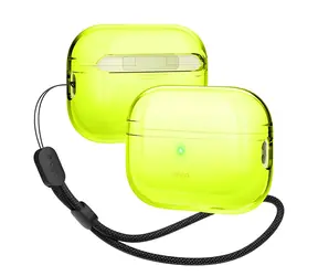 Elago AirPods Pro 2 TPU Case neonově žlutá / Pouzdro pro sluchátka / nylonové poutko