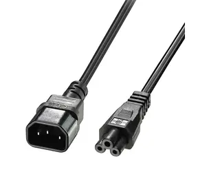Lindy C14 - C5 černá / Napájecí kabel / IEC320 - trojlístek / 2 m