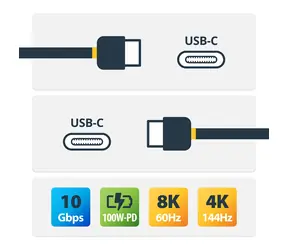 StarTech kabel USB-C na USB-C černá/šedá / 10 Gbps / 1 m / PD 20V
