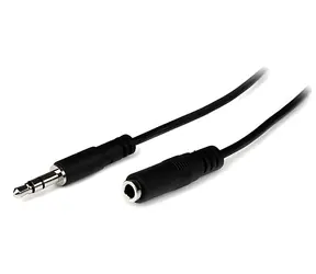 StarTech Slim 3,5mm černá / Prodlužovací audio kabel / Jack 3,5mm / 2 m