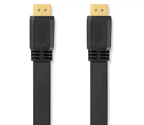 Nedis černá / Kabel HDMI / High Speed / Ethernet / 4K 30 Hz / 10,2 Gbps / 3 m / Plochý