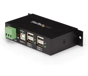 StarTech Rugged / USB hub / 4 porty / USB 2.0 Type-B / černá / 7-24 V