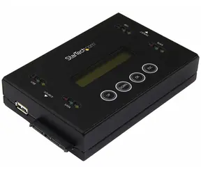StarTech Duplikátor a eraser SATA/USB disků / Duplikátor disku / LCD displej / 2.5" a 3.5" SATA HDD SSD