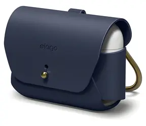 Elago AirPods Pro a Pro 2 Leather Jean Indigo / Pouzdro / kůže