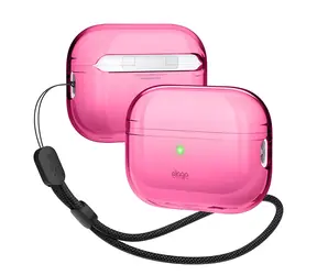 Elago AirPods Pro 2 TPU Case neonově růžová / Pouzdro pro sluchátka / nylonové poutko