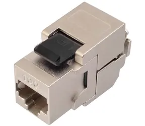 Solarix SXKJ-10G-STP-BK-SA / Keystone CAT6A STP / RJ45 / samořezný / MULTIPACK 24 ks / černá