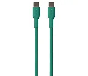 Puro Soft Silicone Cable tmavě zelená / Datový kabel / USB-C - USB-C / 1,5 m