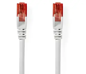 Nedis CAT6 bílá / Patch kabel / RJ45 - RJ45 / U/UTP / 0,5 m