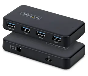 StarTech USB-A Hub 4 porty černá / 4x USB-A / 5 Gbs / napájecí adaptér