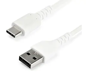StarTech bílá / Kabel USB-A - USB-C / USB 2.0 / Aramidové vlákno / 1 m