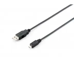 Equip 1 m černý / USB kabel / USB-A na Micro-USB B / USB 2.0 / 480 Mbit/s
