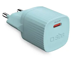 SBS světle modrá / Cestovní adaptér / USB-C / 25 W / PD