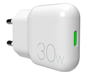 Puro Slim Pro bílá / Cestovní adaptér / USB-C / GaN / 30 W / PD
